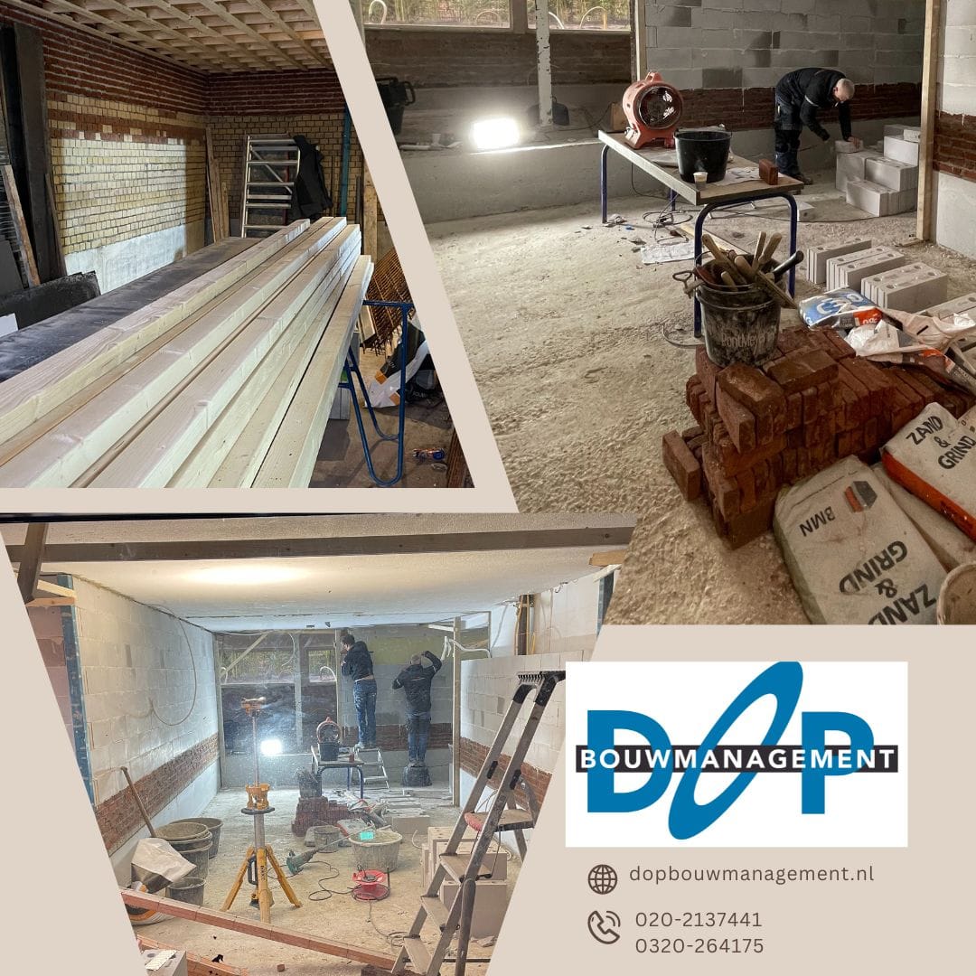 Enkele voorbeelden van woningwerkzaamheden die zijn begeleid door Dop Bouwmanagement